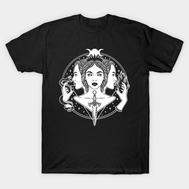 Hecate triple goddess T-Shirt by OccultOmaStore